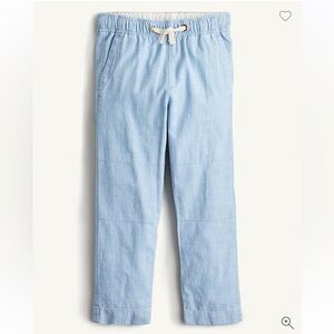 J. Crew Boys' chambray pull-on pant with reinforced knees Size 4